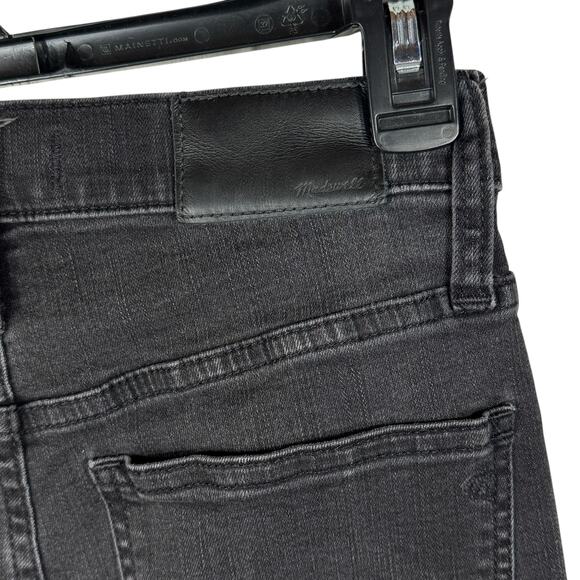 Madewell SZ 25 - 11” High-Rise Skinny Jeans Stretch Zip-Fly Pockets Black Wash - Picture 7 of 10